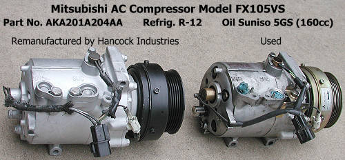 Compressor FX105VS - old and reman'd