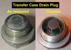 Transfer case drian plug