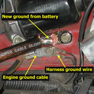 Engine bay ground wires 4