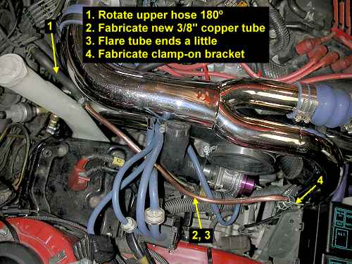 Custom clutch vacuum pipe A