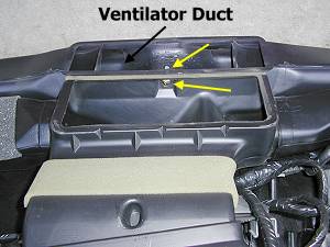 Ventilator duct - center