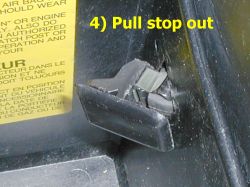 Glovebox - pull stop out by hand