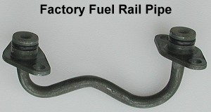Stock fuel rail crossover pipe
