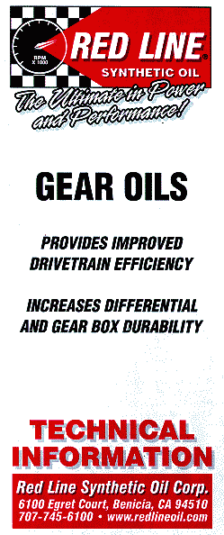 Red Line gear oil tech info cover page