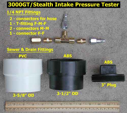 Intake pressure tester - all parts