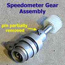 Speedometer gear assembly