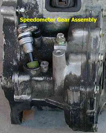 Speedometer gear assembly resting